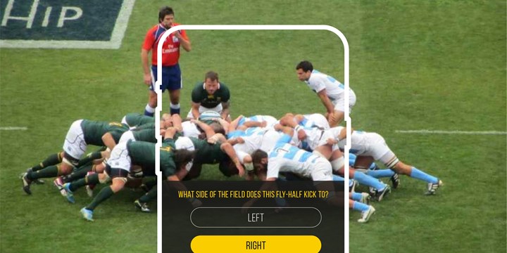 videoanálisis de Rugby realizado con un smartphone sobre un Scrum entre los Pumas y los Wallabies.